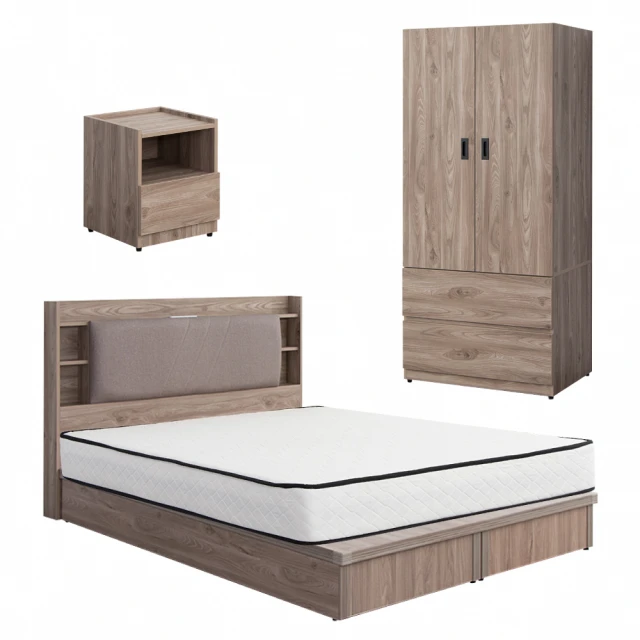 IDEA-MIT寢室傢俱套裝標準雙人兩件組-床頭+床底 歷史價格詳細信息