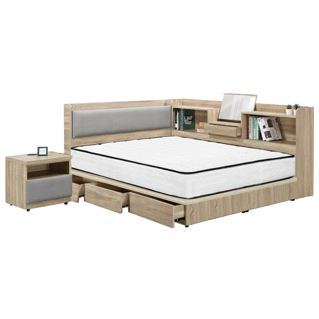 【IHouse】強森 美式工業風房間2件組(床台+床墊) 雙人5尺 歷史價格詳細信息