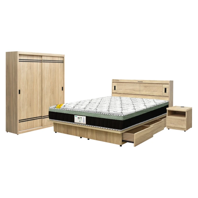 IHouse-品田 房間5件組(床頭箱+高腳床架+床墊+床頭櫃+斗櫃) 歷史價格詳細信息