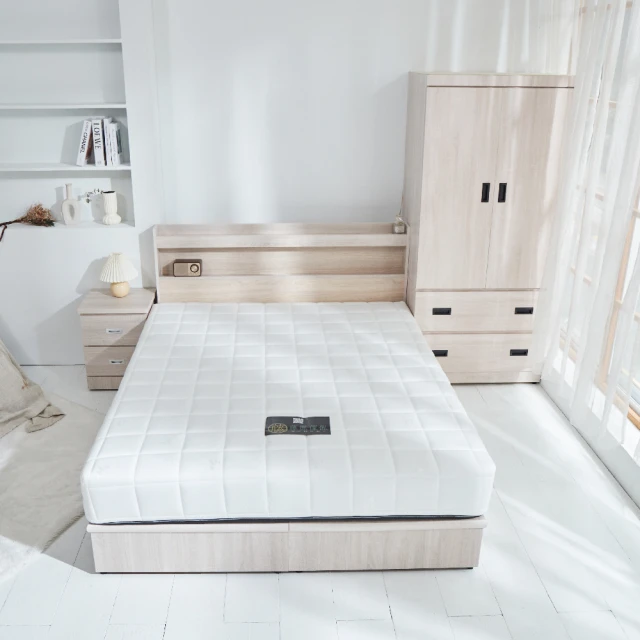 【藤原傢俬】全木芯板2層收納床頭5尺(不含床架) 歷史價格詳細信息