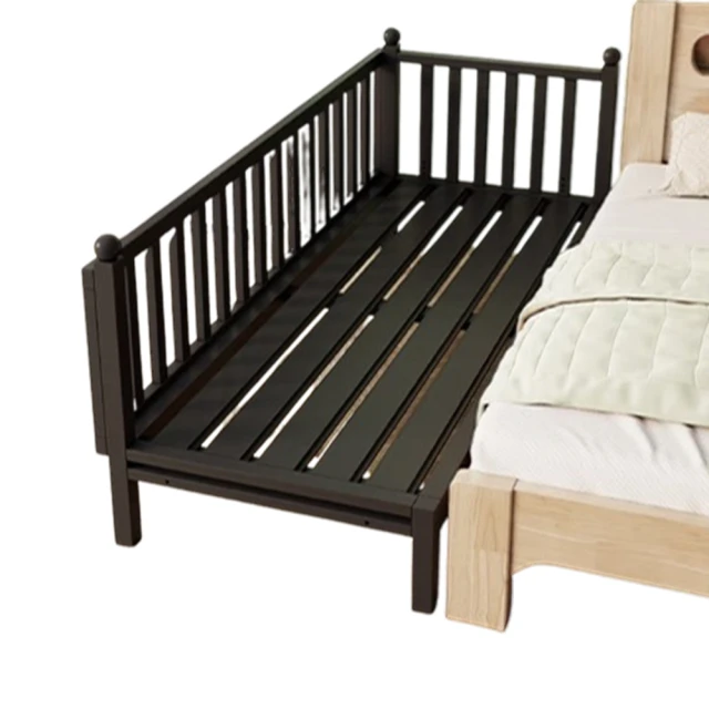 鐵藝帶護欄兒童床小床單人床嬰兒男孩女孩公主床邊床加寬拼接大床 歷史價格詳細信息