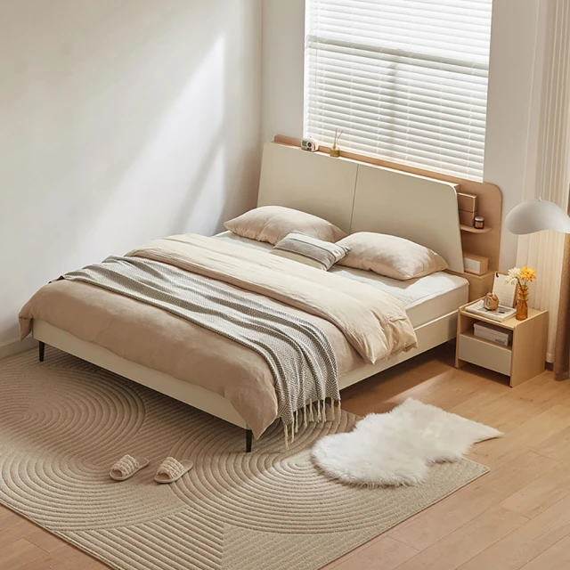 林氏木業簡約雙色雙人150x200床架 OV3A-原木色 歷史價格詳細信息