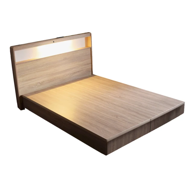 IHouse-山田 日式插座燈光房間二件組(床頭+六分床底)-雙人5尺 歷史價格詳細信息