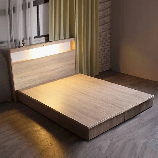 IHouse-山田 日式插座燈光房間二件組(床頭+六分床底)-雙人5尺 歷史價格詳細信息