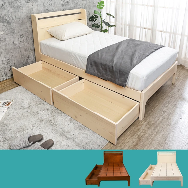 Boden-森林家具 維爾5尺雙人全實木床底(不含床頭片及床墊) 歷史價格詳細信息