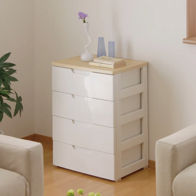 【IRIS】四層木質天板設計收納櫃-寬56公分-兩色可選DW-554(日本製/設計感/收納/大容量/簡約) 歷史價格詳細信息