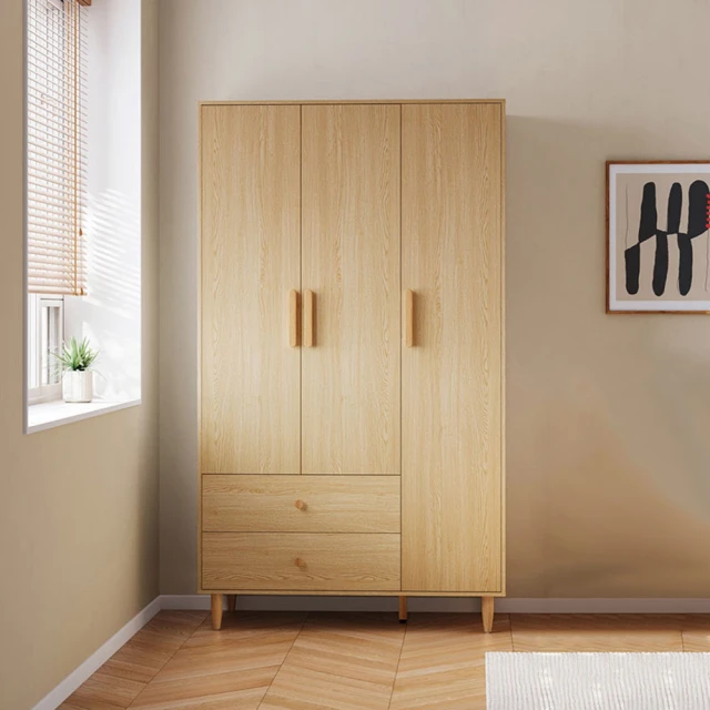 林氏木業四季小戶型三門衣櫃 OY3D-原木色 歷史價格詳細信息