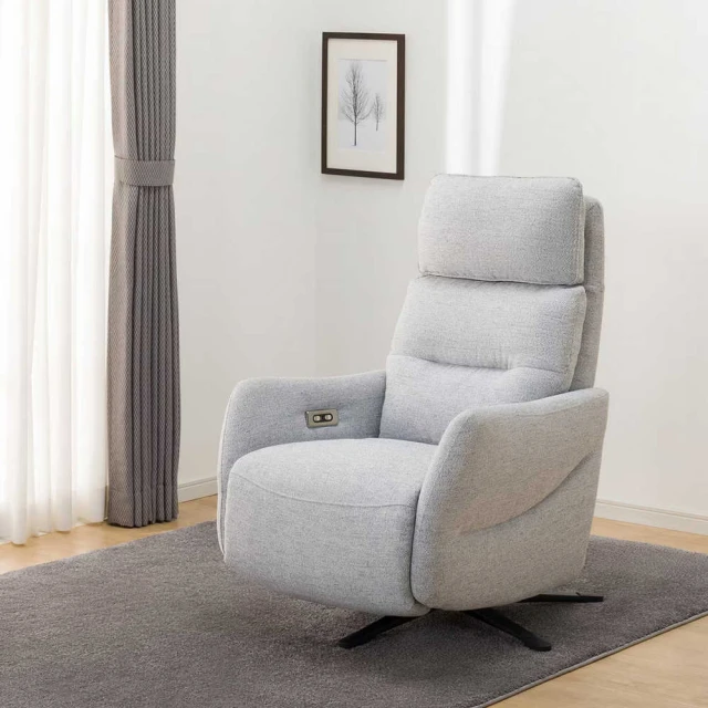 【NITORI 宜得利家居】◎防潑水貓抓布 布質1人用電動沙發 LE01 布 GY(電動沙發 布質沙發 沙發 1人用) 歷史價格詳細信息