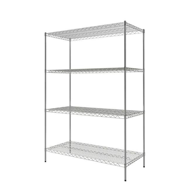 鐵架MIT重型鎖管四層置物架120x46x180cm(鐵架/收納架/層架/置物架/電鍍鉻架/波浪架/貨架) 歷史價格詳細信息