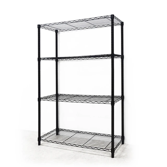 【yo-life】鐵力士四層置物架-銀黑任選-贈三英吋工業輪(91x46x180cm) 歷史價格詳細信息