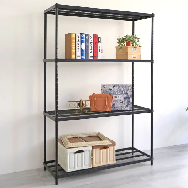 【居家cheaper】鬃耀黑 高荷重 45X120X238CM菱形網四層架 歷史價格詳細信息