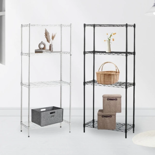 鐵架MIT輕型四層置物架60x35x150cm-雙色(鐵架/收納架/層架/置物架/電鍍鉻架/波浪架/貨架) 歷史價格詳細信息