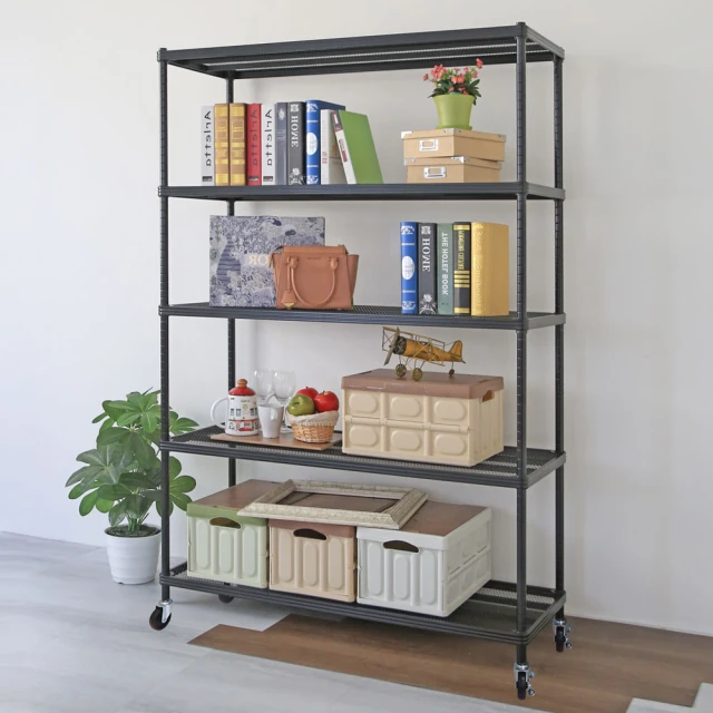 【居家cheaper】鬃耀黑 高荷重 45X90X216CM菱形網四層推車 歷史價格詳細信息