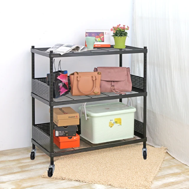 【居家cheaper】厚鐵框45X90X90CM圍籬款三層收納鐵架 歷史價格詳細信息