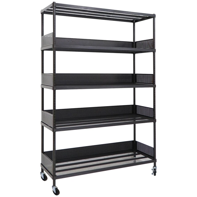 【居家cheaper】菱形網45x120x156cm豪華版半網廚房工作台收納推車 廚房架 電器架 收納架 調味架 歷史價格詳細信息