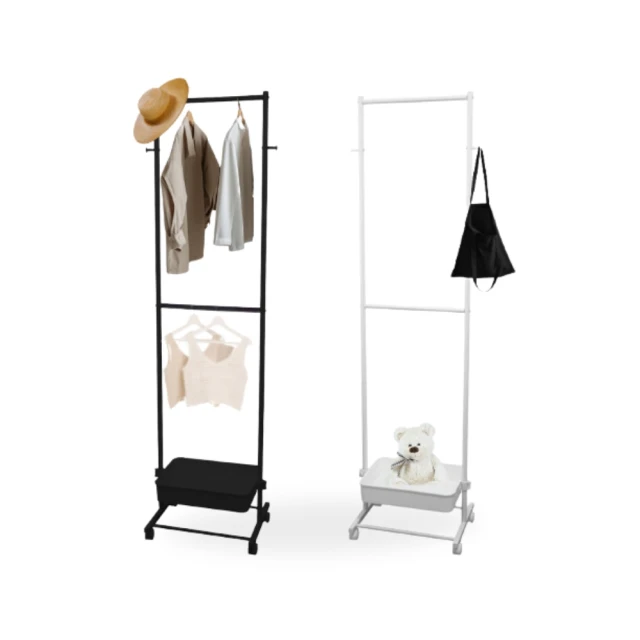 簡易雙層衣架 落地置物架  竹木一體衣帽架 掛衣架 收納架 晾衣架 歷史價格詳細信息