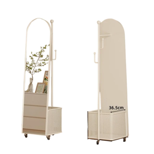 穿衣鏡全身鏡子落地鏡北歐家用立式衣架一體臥室多功能旋轉試衣鏡 歷史價格詳細信息