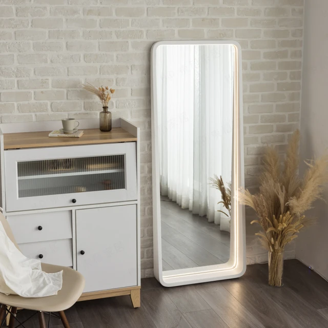 壁掛落地兩用首飾收納全身鏡 試衣鏡子全身穿衣落地鏡帶化妝櫃 歷史價格詳細信息