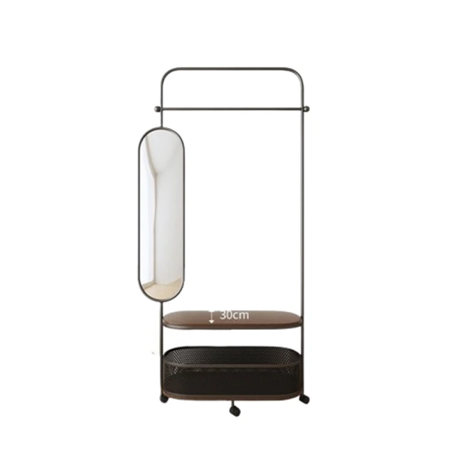 輕奢全身鏡衣帽架一體臥室穿衣鏡可移動旋轉落地鏡掛衣架家用鏡子 歷史價格詳細信息