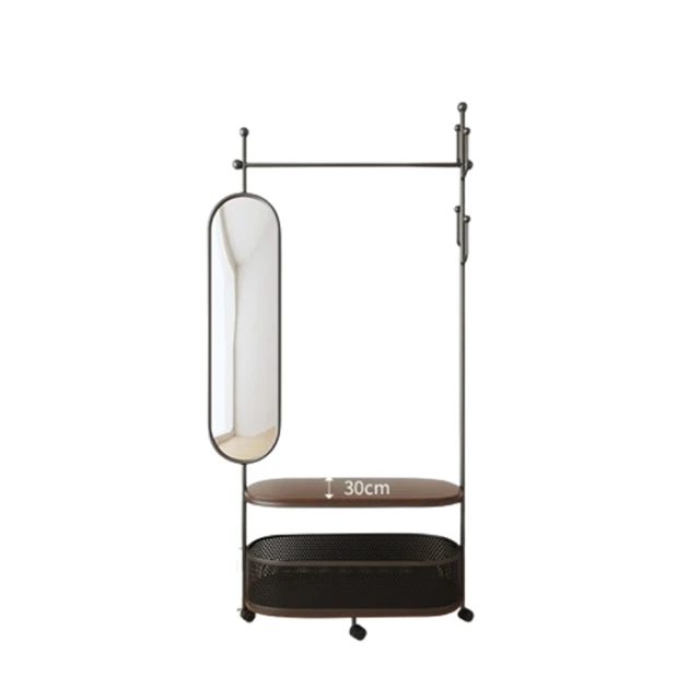 穿衣鏡全身鏡一體衣架臥室旋轉收納鏡子試衣鏡多功能玄關鏡落地鏡 歷史價格詳細信息