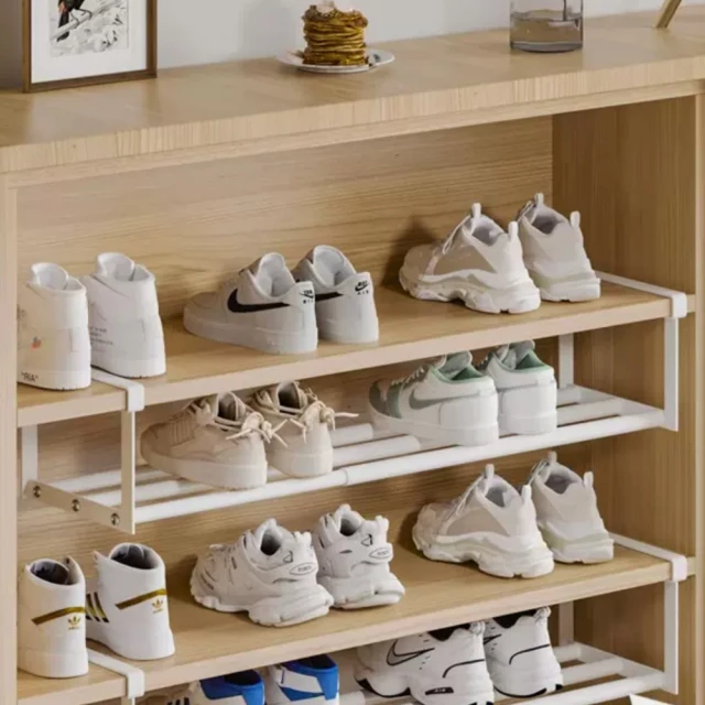 鞋架家用可伸縮鞋柜分層隔板鞋托下掛置物架收納神器整理鞋子托架 歷史價格詳細信息