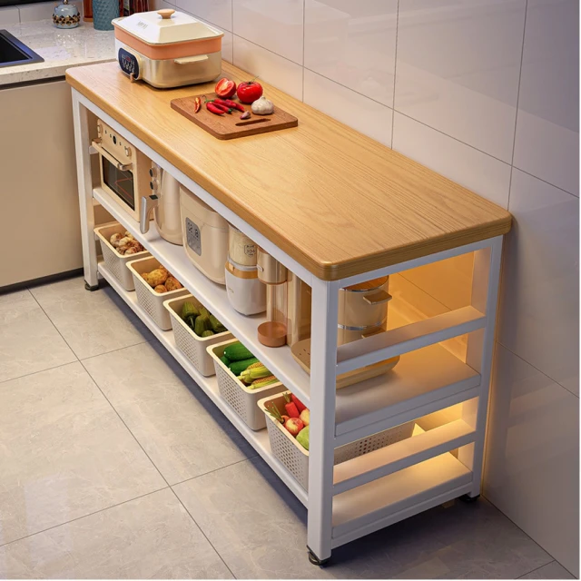 【MINE家居】廚房多層收納 附輪電器架 雙排款 雙色任選(加高底部防潮 靈活方向輪) 歷史價格詳細信息