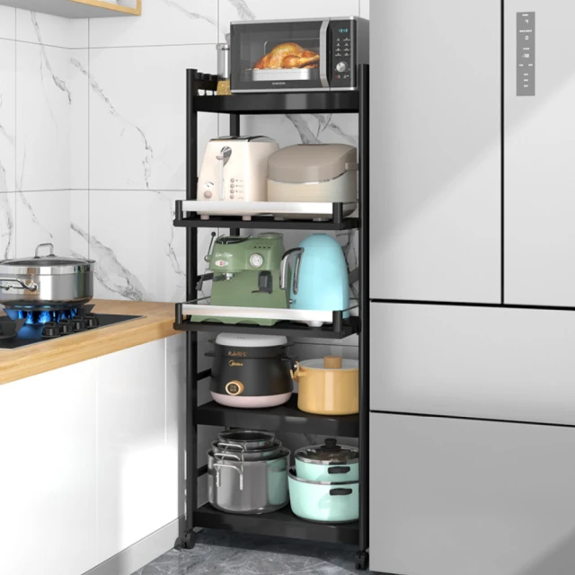 【慢慢家居】五層100寬-抽拉式層板廚房可移動隙縫置物電器架(金屬導軌抽屜) 歷史價格詳細信息