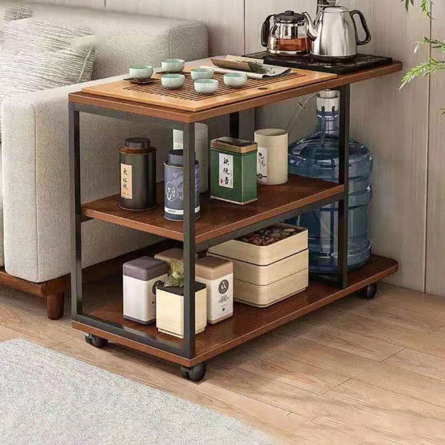 【居家cheaper】復古實木工業風/鐵線邊桌書報架/床邊桌/茶几 CS 歷史價格詳細信息