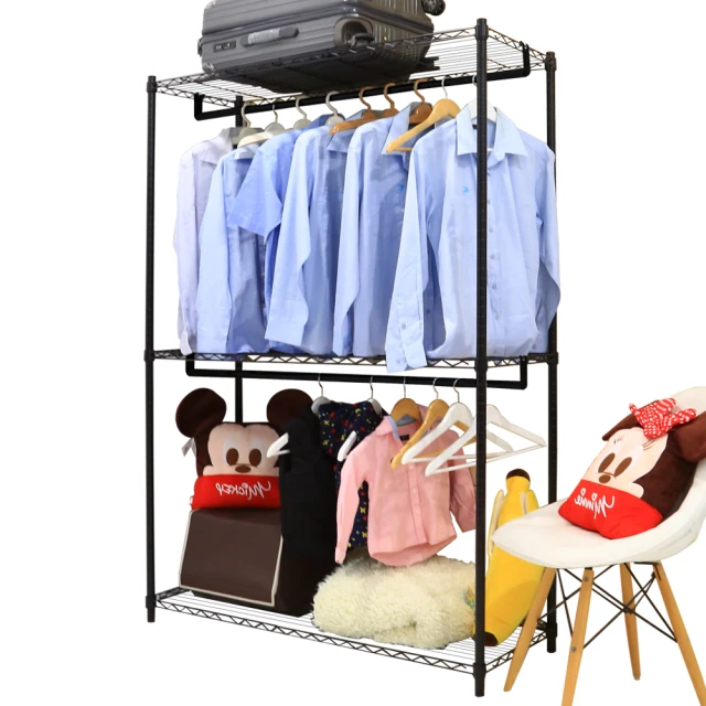 【居家cheaper】45X120X210CM 三層雙桿吊衣架組贈布套/電鍍/烤漆/置物架/衣櫥/衣架 歷史價格詳細信息