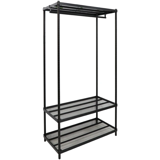 【居家cheaper】45X90X178CM三層雙桿菱形網吊衣架組 衣櫥組 收納架 鐵架 歷史價格詳細信息