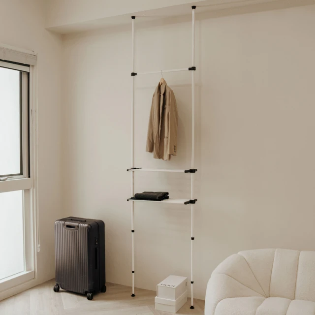 【ikloo】頂天立地角落多功能伸縮四層置物架◆2色可選◆ 歷史價格詳細信息