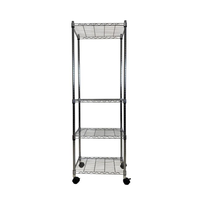 【A+Courbe】鐵力士鍍鉻移動式萬用收納五層架45x60x125cm(鐵架 收納架 置物架 電器架 床邊櫃 鞋架) 歷史價格詳細信息