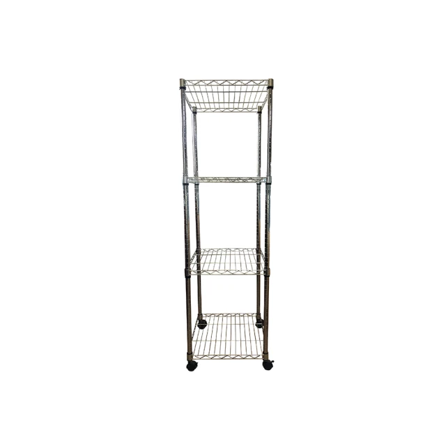 【A+Courbe】鐵力士鍍鉻移動式萬用收納五層架45x60x125cm(鐵架 收納架 置物架 電器架 床邊櫃 鞋架) 歷史價格詳細信息