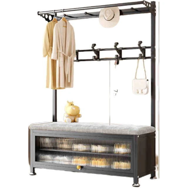 換鞋掛衣一體架(換鞋凳 衣帽架/掛衣架 玄關架 鞋架) 歷史價格詳細信息