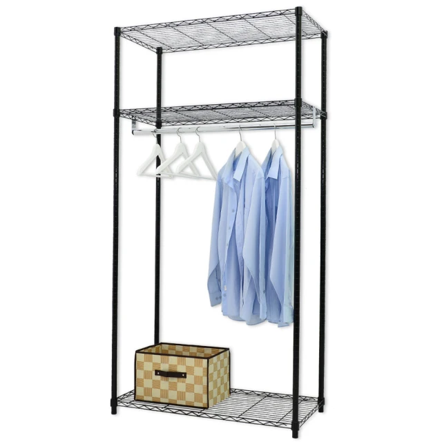 【居家cheaper】46X91X180CM三層雙桿吊衣架組-贈布套(全省免運) 歷史價格詳細信息