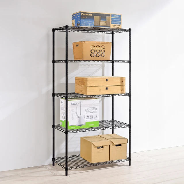 鐵架MIT輕型五層置物架90x60x180cm-極致黑色 歷史價格詳細信息