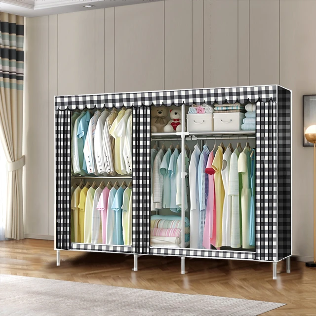 衣櫥 衣櫃 DIY加粗耐重衣櫥 / 2.1米2.5管徑 寬210cm布衣櫥 免運 現貨 廠商直送 歷史價格詳細信息