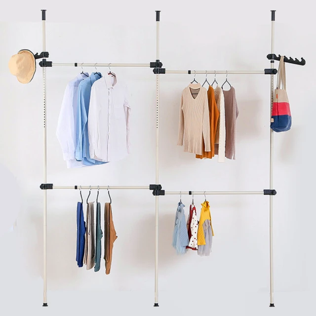 免釘鑽伸縮隔層置物架(67-88*42*22cm)/分層架/伸縮隔板/整理架/分隔板/置物架/分層板 歷史價格詳細信息