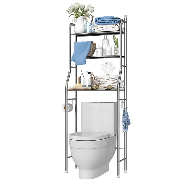 不鏽鋼馬桶置物架 #304 馬桶收納架 浴室收納層架 三層架 不銹鋼置物架 歷史價格詳細信息