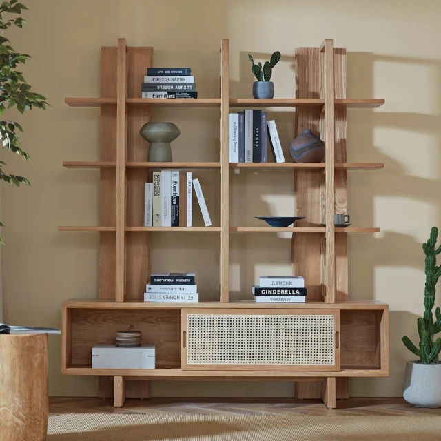 置物架天然真藤編織北歐多層書架ins民宿落地架可移動雜物儲物架 歷史價格詳細信息