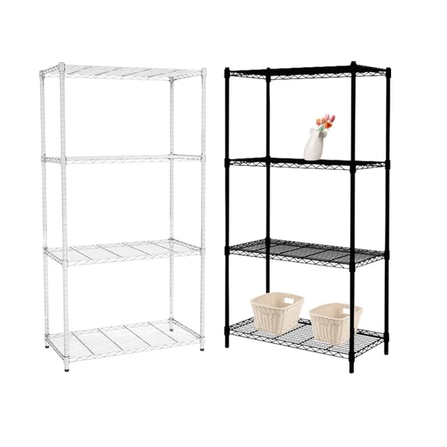 【KIWISH】鐵架MIT四層架60x46x180cm-雙色(鐵架/收納架/層架/置物架/鐵力士架/廚房架/波浪架) 歷史價格詳細信息