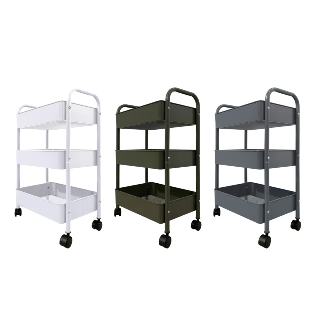 三層推車 置物推車 收納架 置物架 三層烤漆推車 推車 廚房推車 歷史價格詳細信息