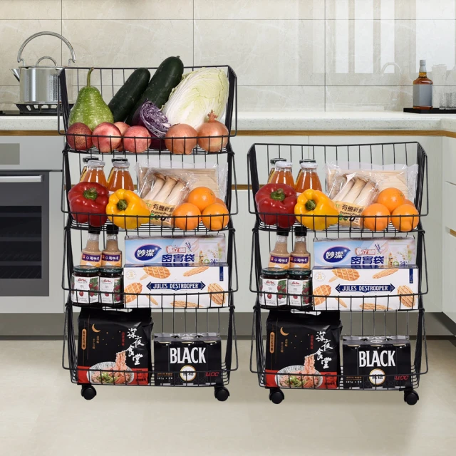 多功能收納架推車 四層收納架 移動式縫隙收納 廚房收納 收納 置物推車 歷史價格詳細信息