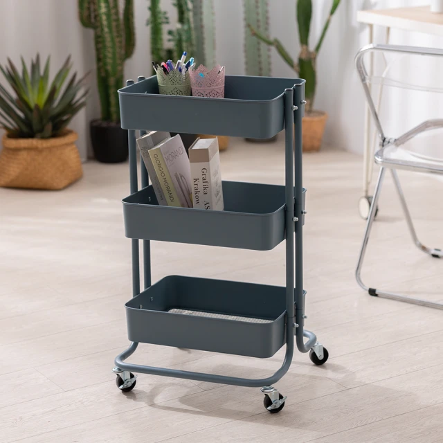 三層推車 置物推車 收納架 置物架 三層烤漆推車 推車 廚房推車 歷史價格詳細信息
