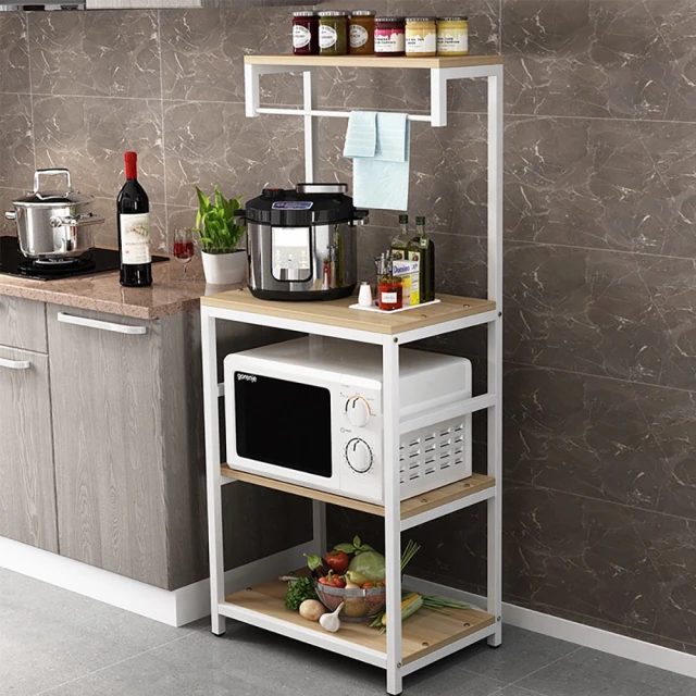 微波爐架 置物架 廚房收納層架 調味罐架 層架 置物收納 廚房收納 收納架 黑白 團購 免運費 廠商直送 現貨 歷史價格詳細信息