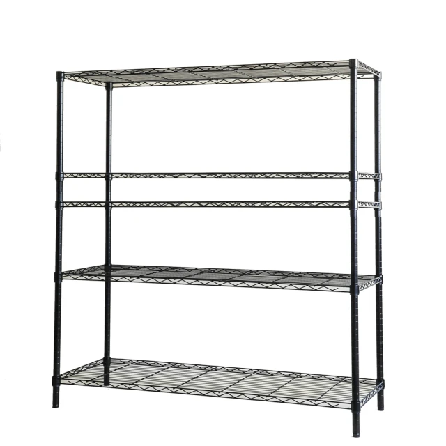 【空間魔坊】烤漆黑鎖管 大型五層鐵力士架 120x45x240高cm 45120(波浪架 鐵力士架 鐵架 層架) 歷史價格詳細信息