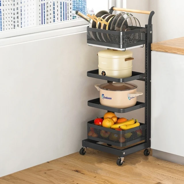 多功能收納架推車 四層收納架 移動式縫隙收納 廚房收納 收納 置物推車 歷史價格詳細信息