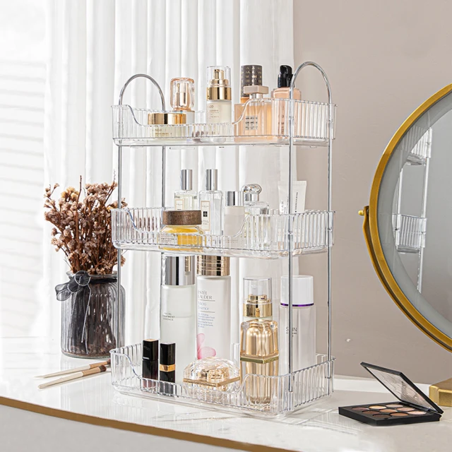 【桌面收納盒-三層】化妝品收納盒 抽屜收納盒 透明收納盒 文具收納盒 收納盒 保養品收納 歷史價格詳細信息