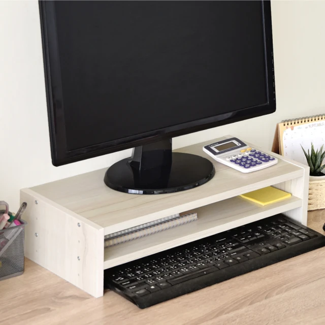 《HOPMA》可調式雙層螢幕架(3入)/主機架/收納架/桌上架-黑胡桃 歷史價格詳細信息