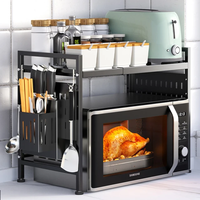 可伸縮廚房收納架 微波爐置物架 檯面烤箱架 多功能儲物架  調料架 烤箱收納架 歷史價格詳細信息